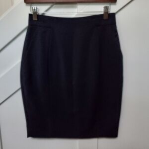 Navy fitted lined short skirt
